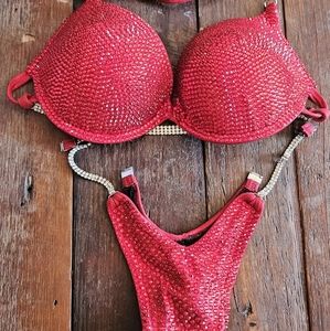 Red bikini  competitior suit